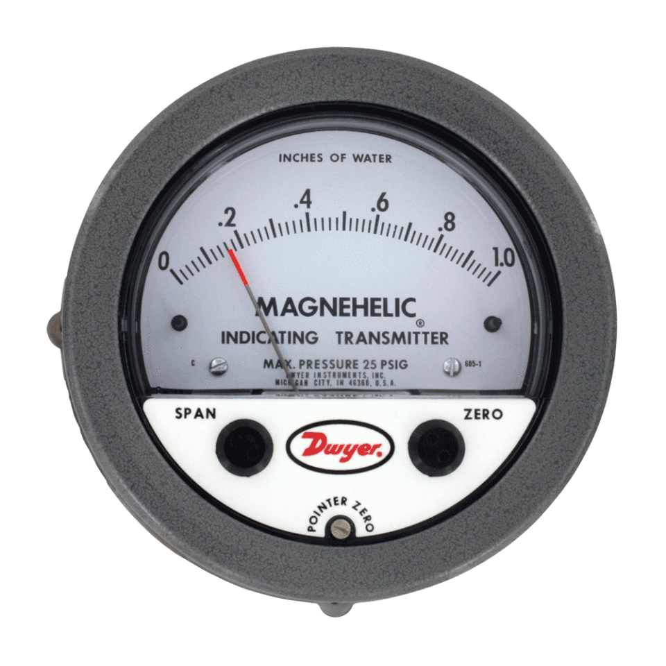 Transmisor-Medidor de Presión Diferencial Dwyer Magnehelic 605